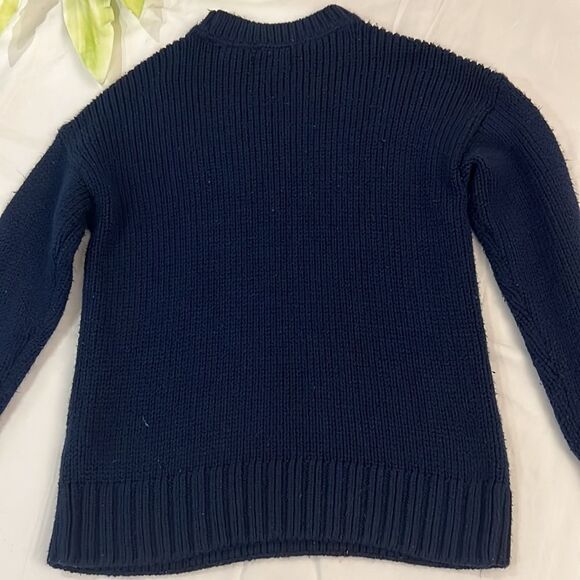 ⭐️pink navy blue crew knit sweater⭐️ - Picture 8 of 10